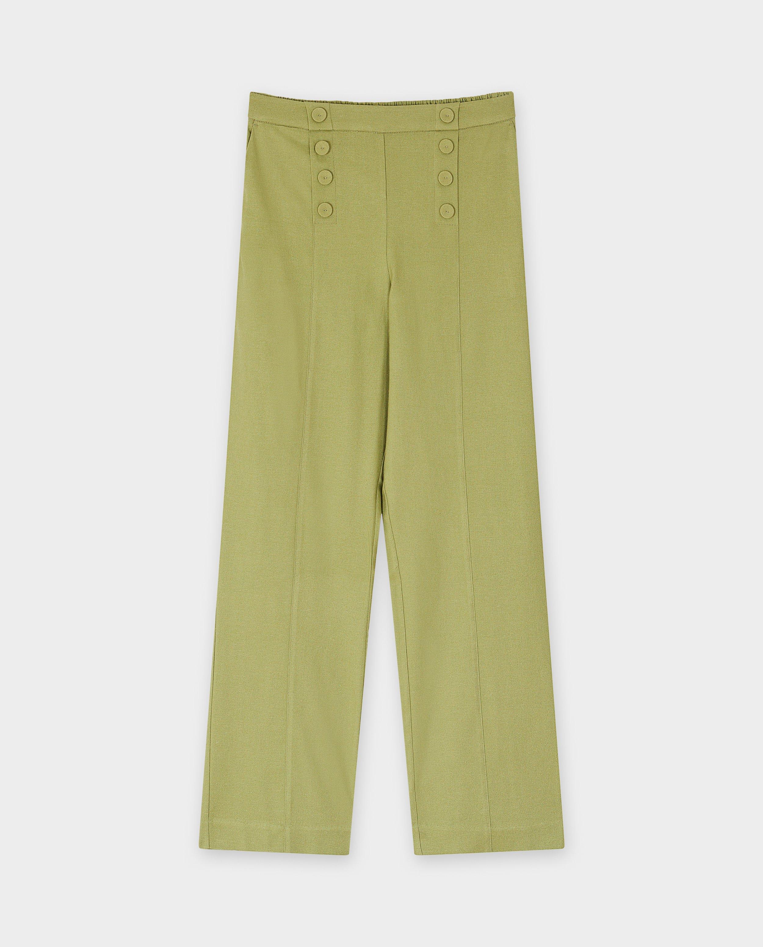 Pantaloni Thelma & Louise Green, croială largă, kaki