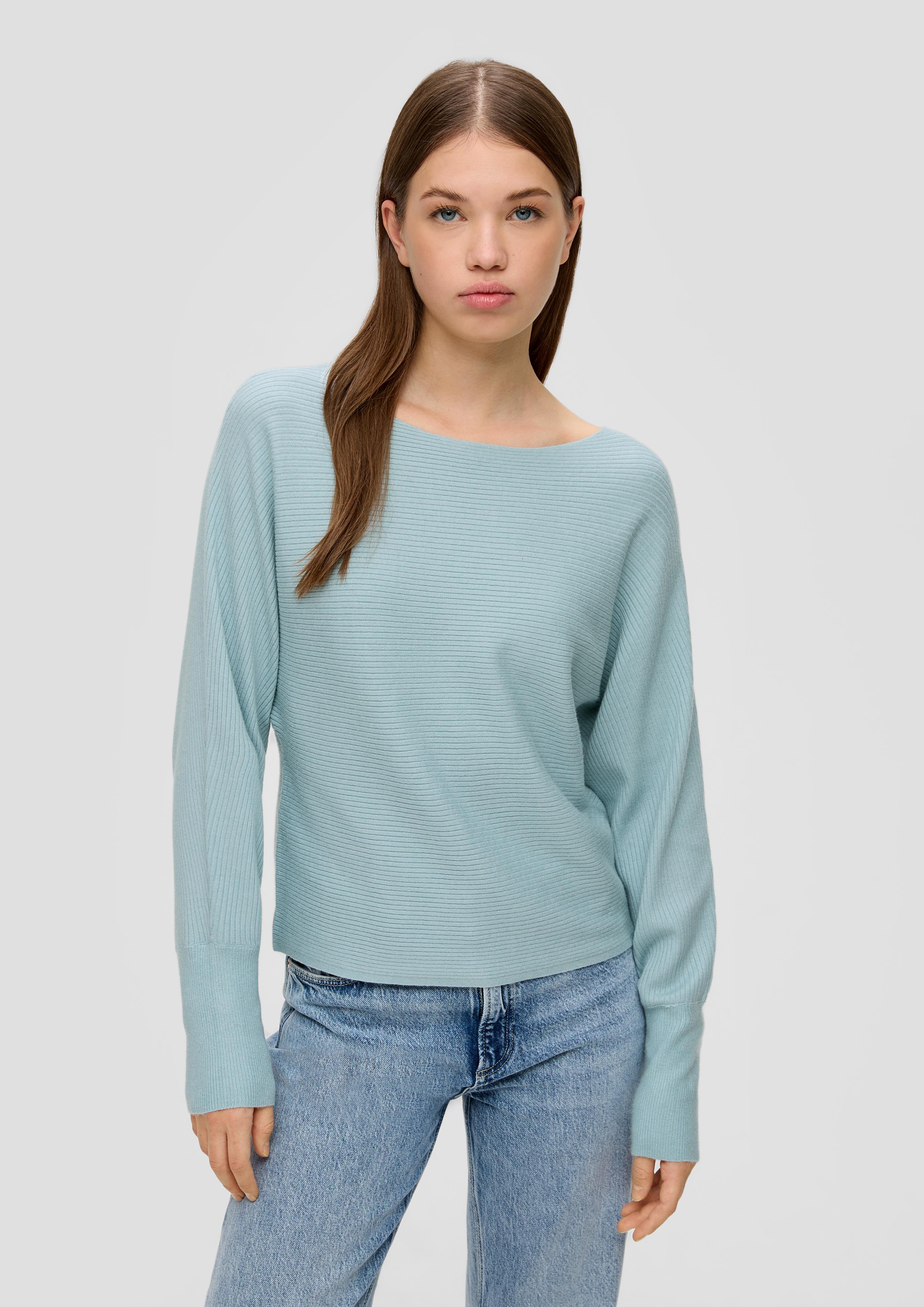 Rippstrickpulli mit Fledermausarm  2144100-6103