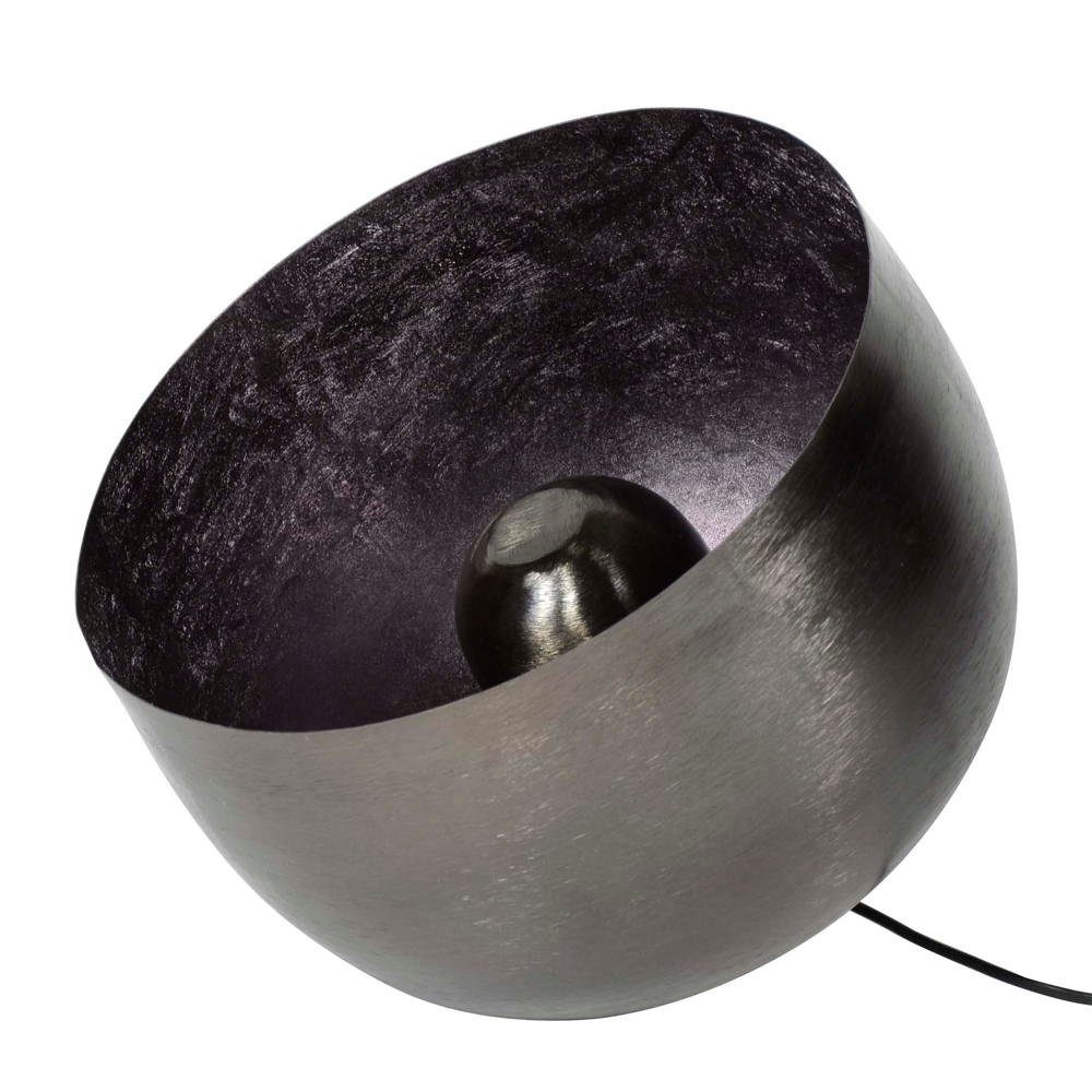 famlights Tischleuchte, Tischleuchte Leonardo in Schwarz-glänzend E27 360mm, keine Angabe, Leuchtmittel enthalten: Nein, warmweiss, Tischleuchte, Nachttischlampe, Tischlampe