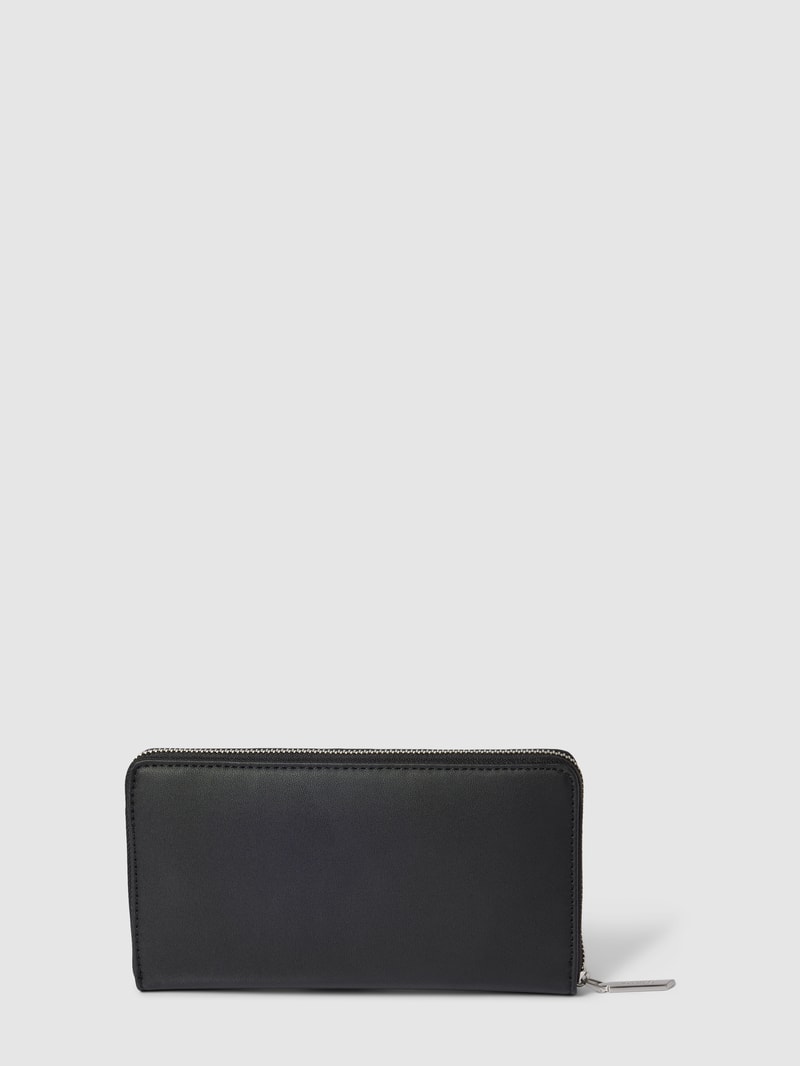 Portemonnaie mit Label-Detail Modell 'MUST' in schwarz
