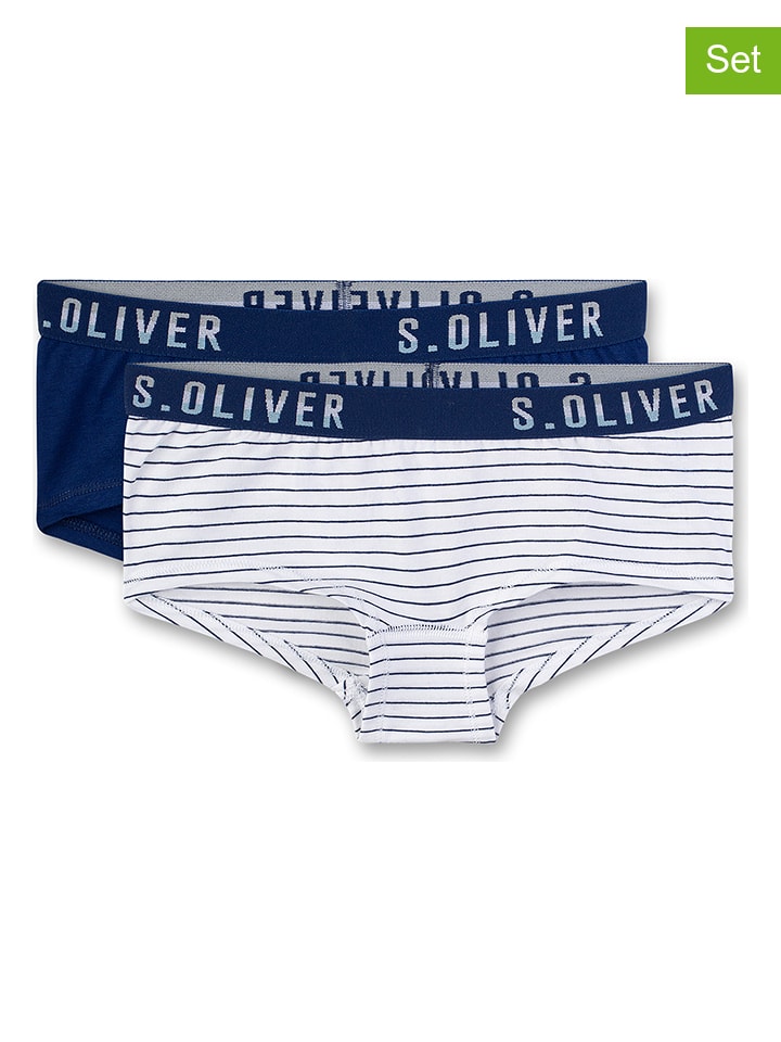 s.Oliver 2er-Set: Pantys in Schwarz/ Weiß günstig kaufen