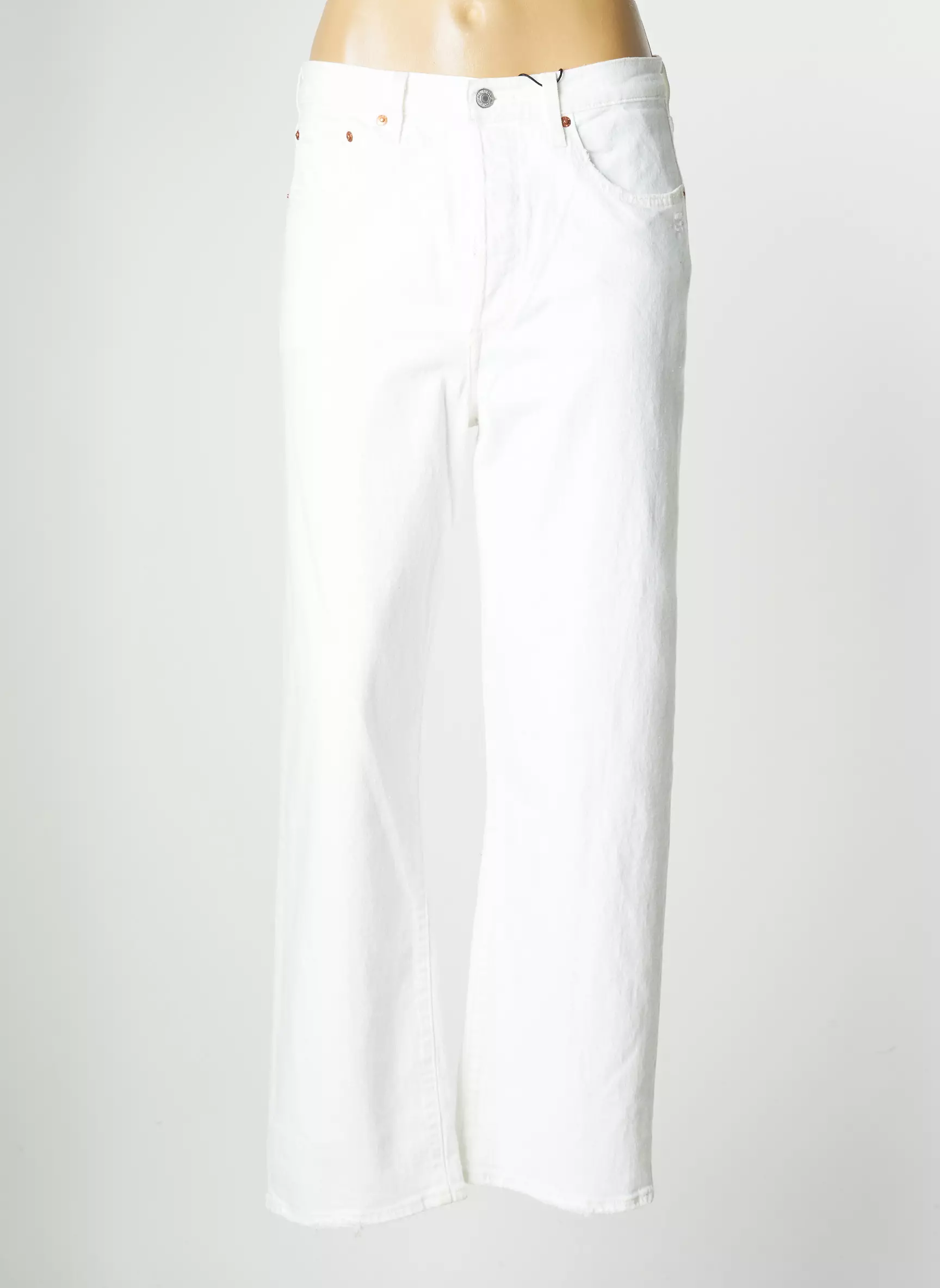 Levis Jeans Coupe Droite Femme couleur blanc