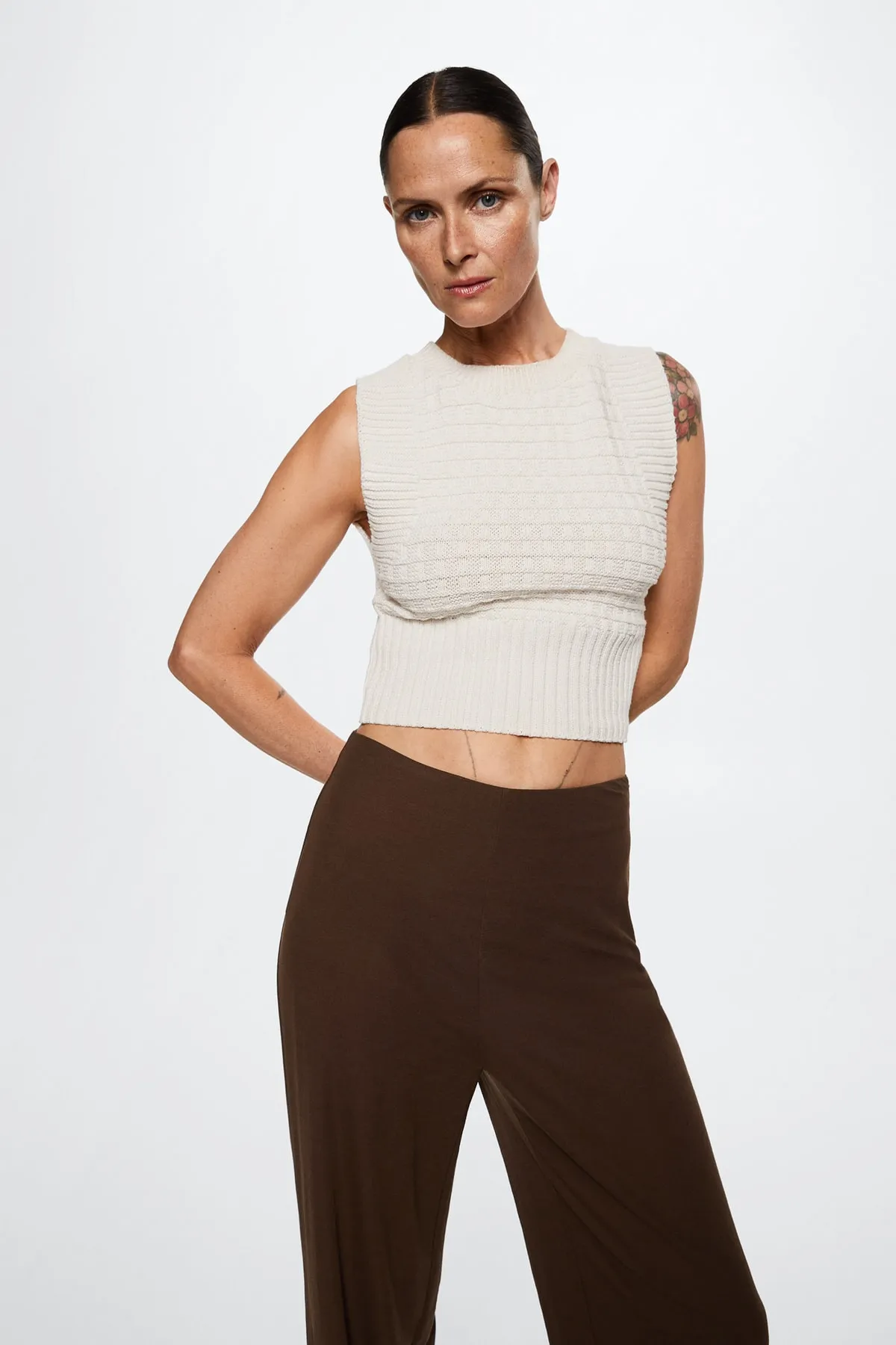 MANGO  Braune Damenhose 37050456