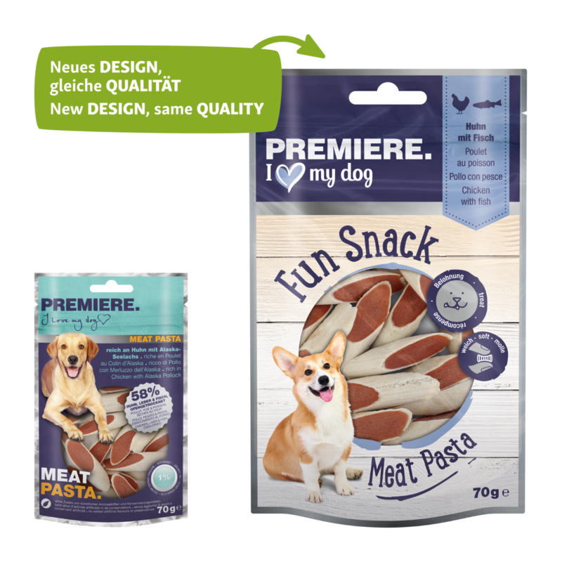 PREMIERE Snacks PREMIERE Meat Pasta Huhn mit Fisch 7x70g