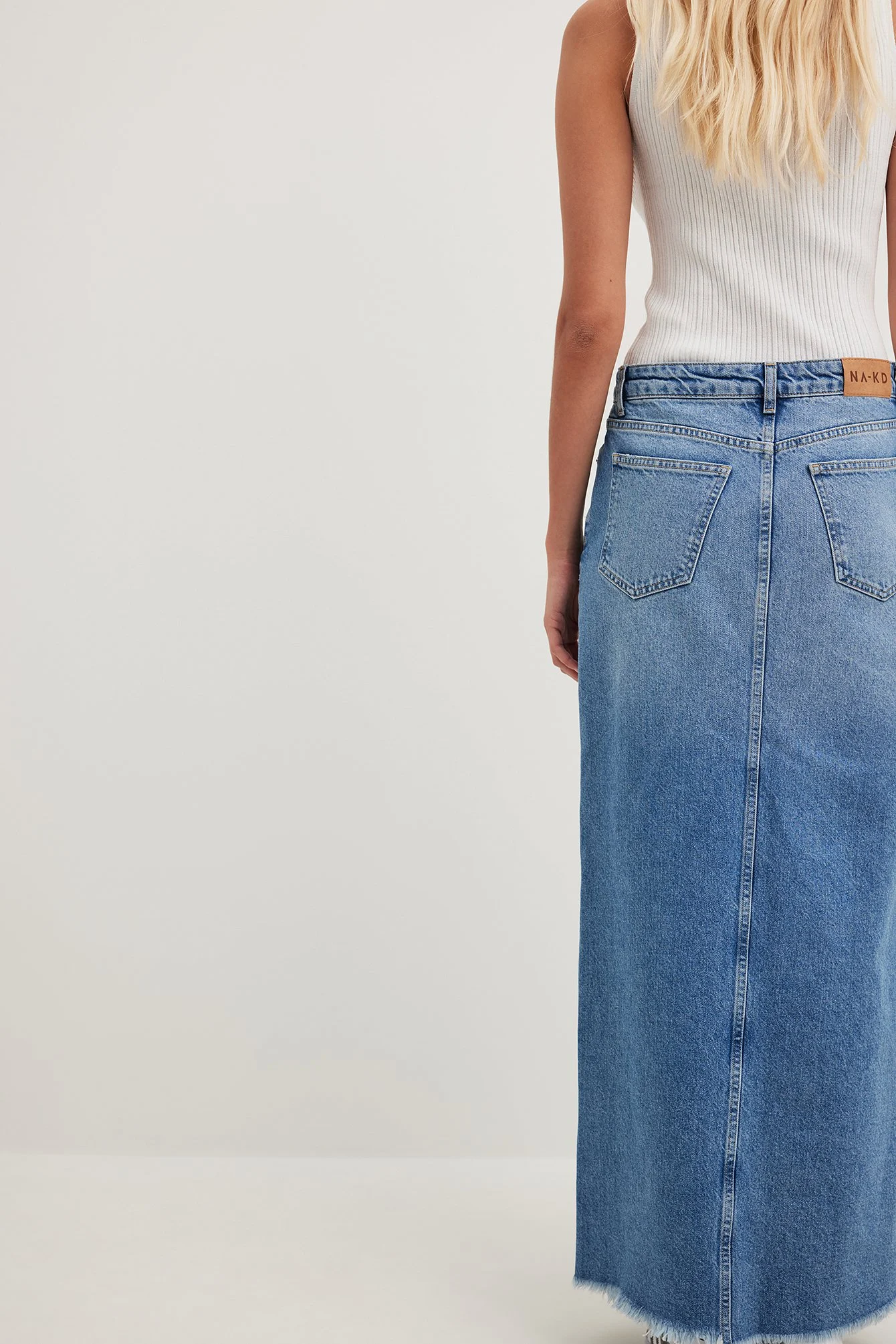 Weiter Maxirock aus Denim