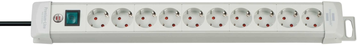 Regleta de enchufes Brennenstuhl 1955500100 Premium-Line de 10 tomas, gris claro, 3 m, H05VV-F 3G1.5