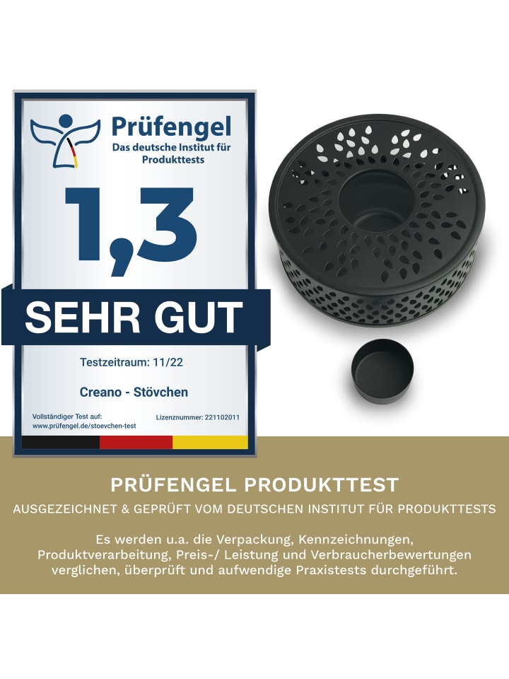 Creano Stövchen aus Edelstahl Typ 