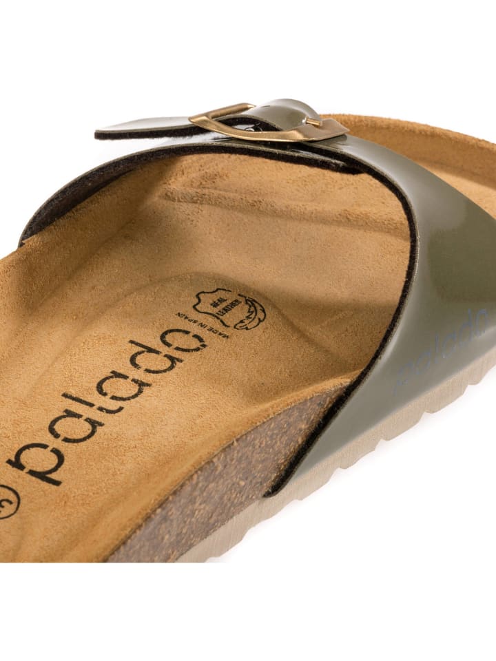 palado Pantoletten in Lack Olive günstig kaufen
