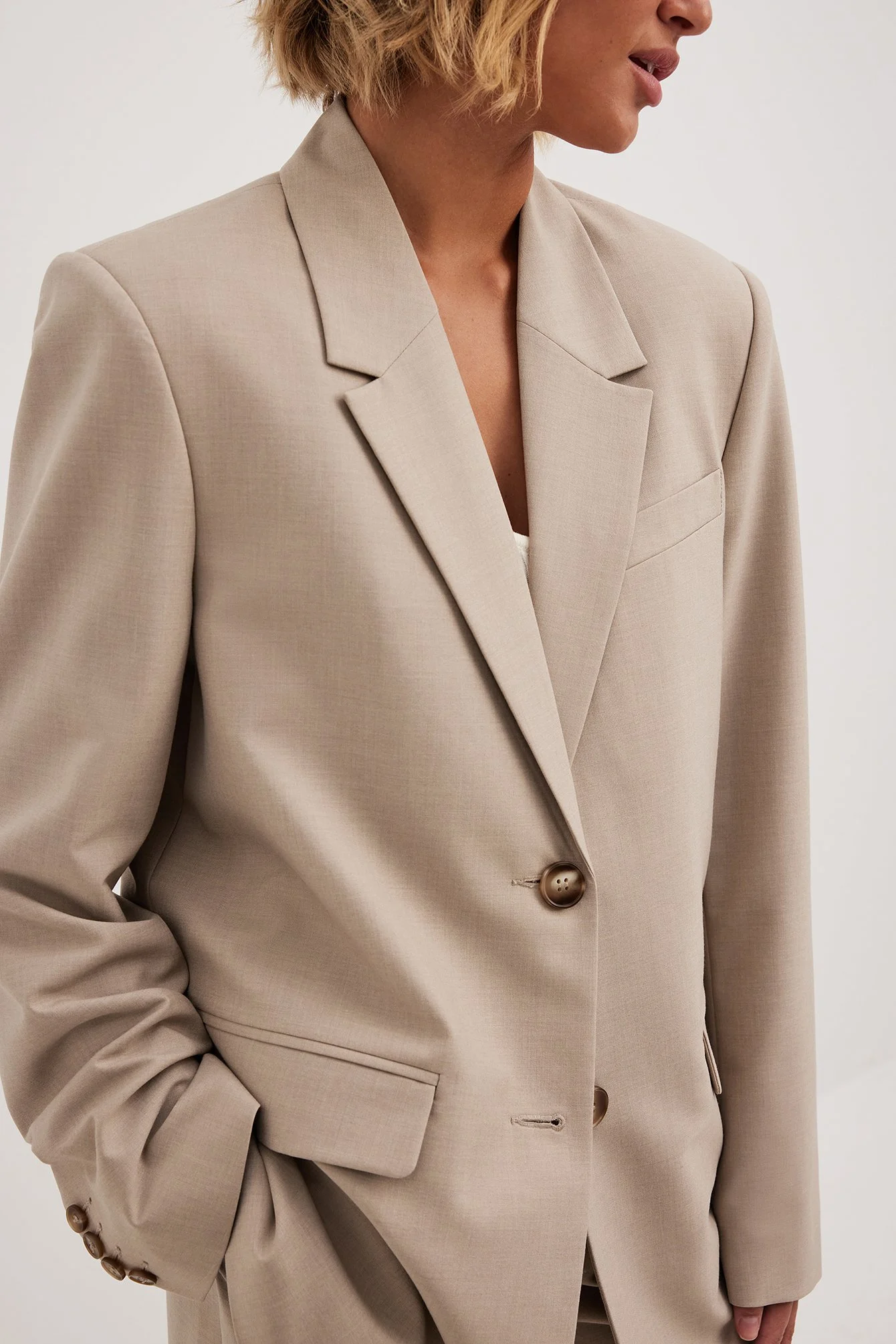 Oversize-Blazer aus Melange