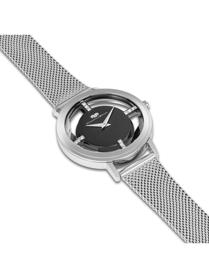 Rhodenwald & Söhne Damen Quarzuhr silber Edelstahl silber in silber günstig kaufen 20 cm