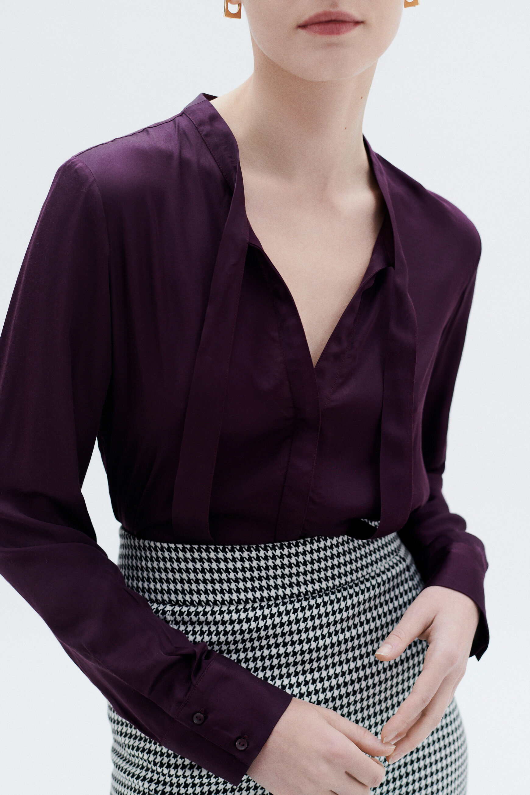 Chemise cecile prune femme