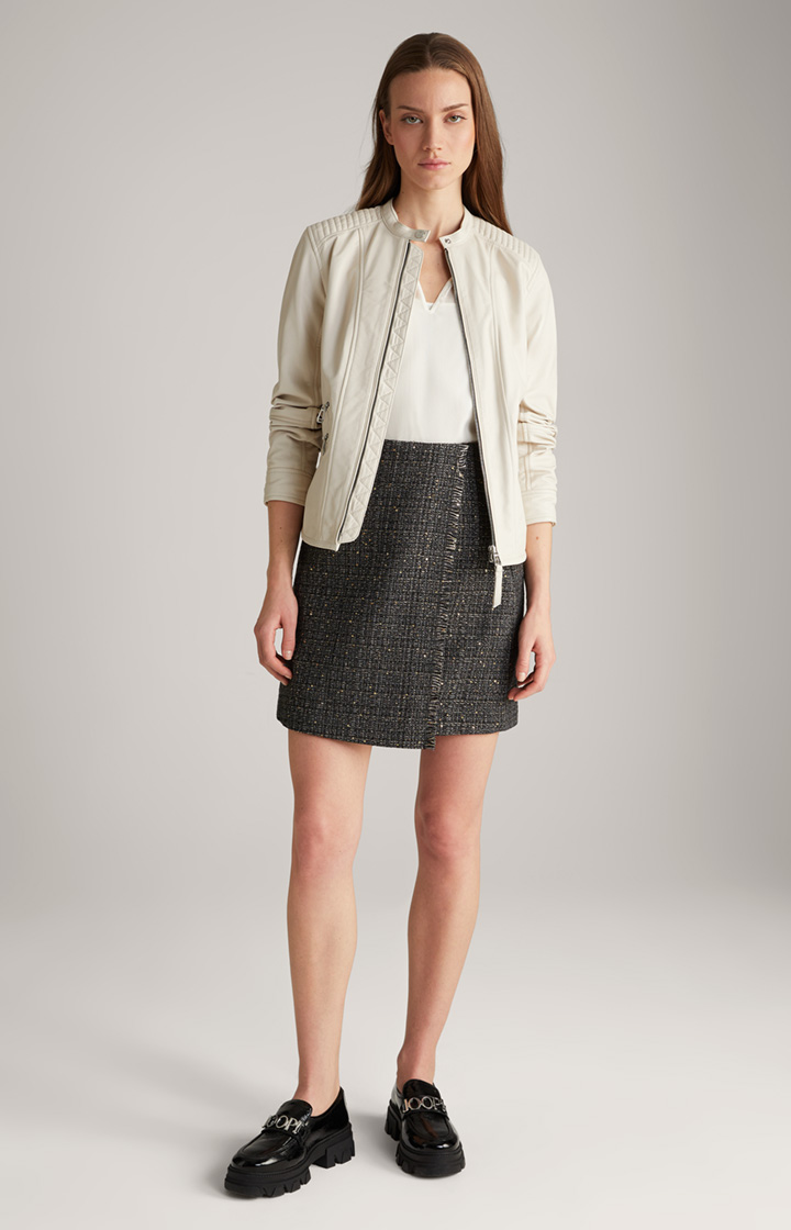 Lederjacke in Nude