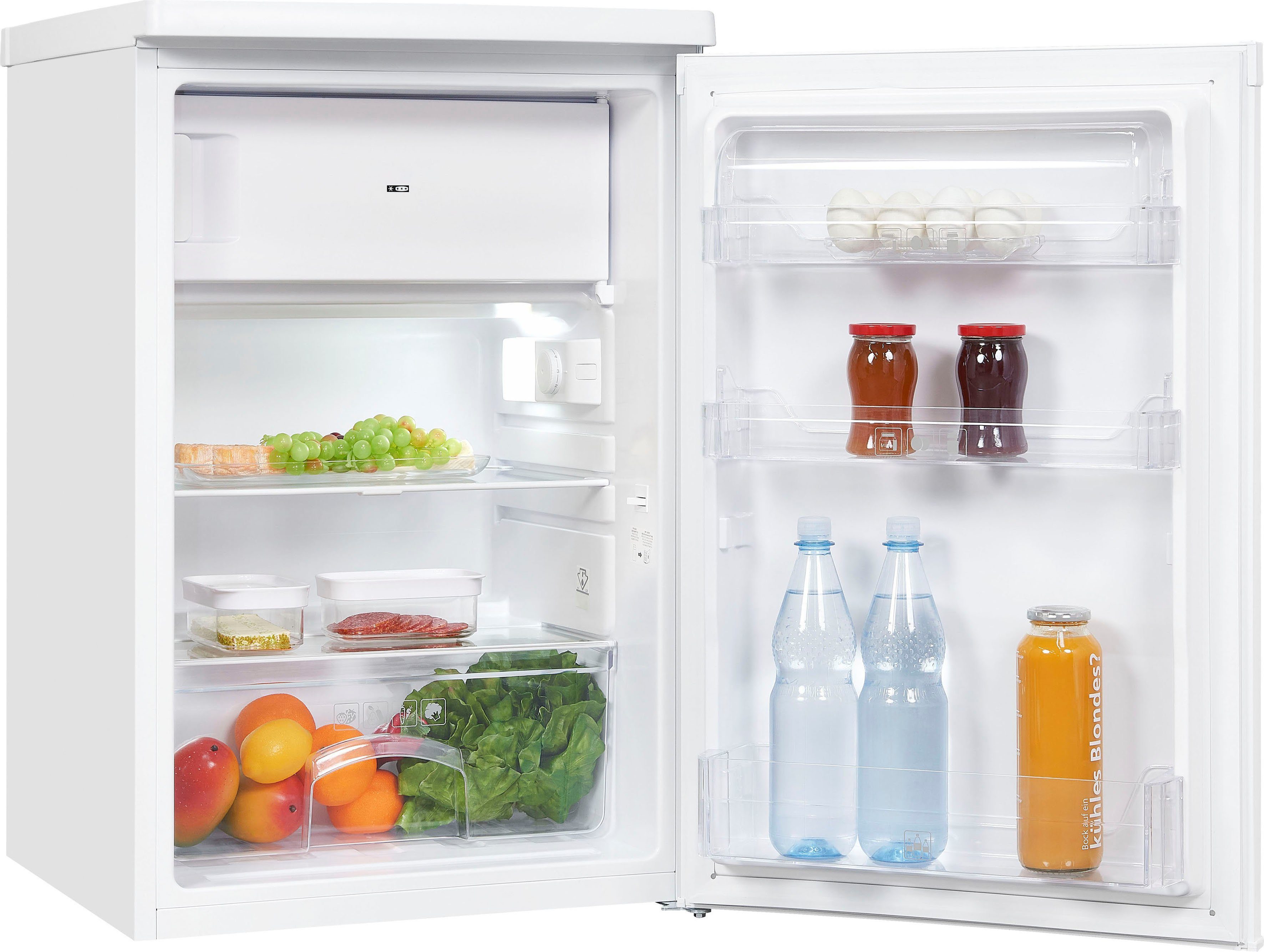 exquisit Kühlschrank KS16-4-E-040E weiss, 85,5 cm hoch, 55 cm breit