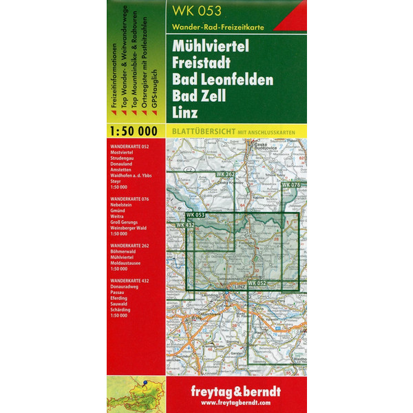 Mühlviertel - Freistadt - Bad Leonfelden - Bad Zell - Linz 1 : 50.000 - Wanderkarte