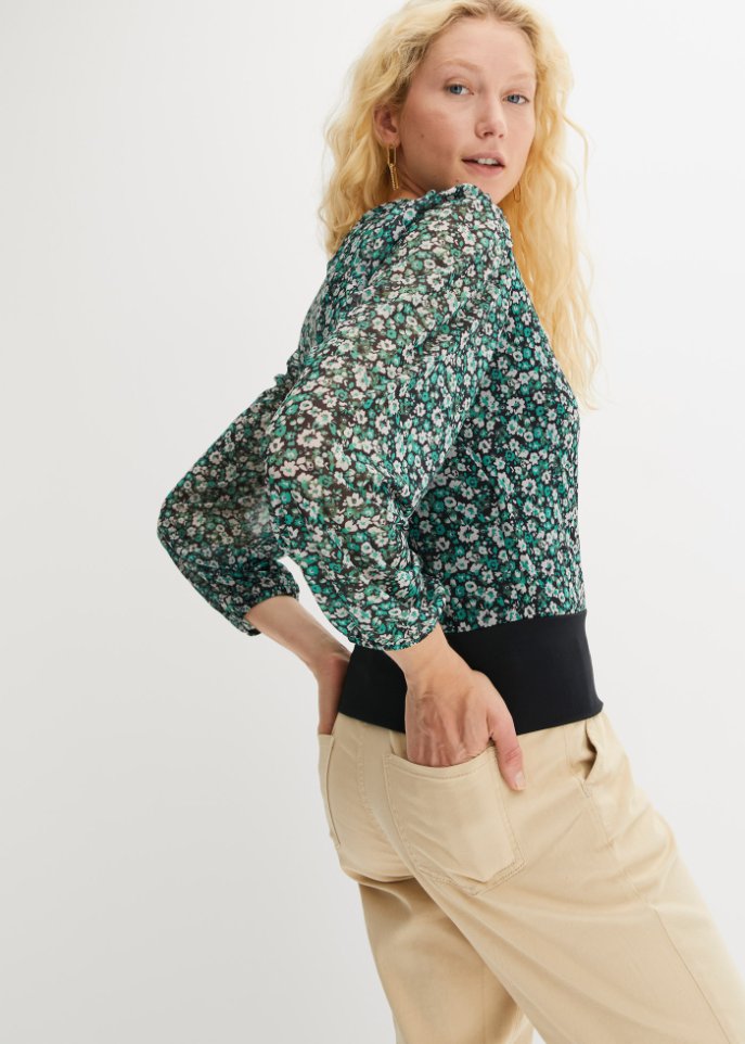 Shirtbluse Wickeloptik