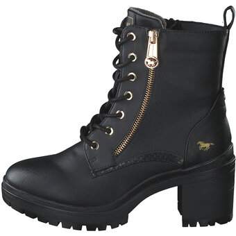 Mustang Schnürstiefelette in schwarz