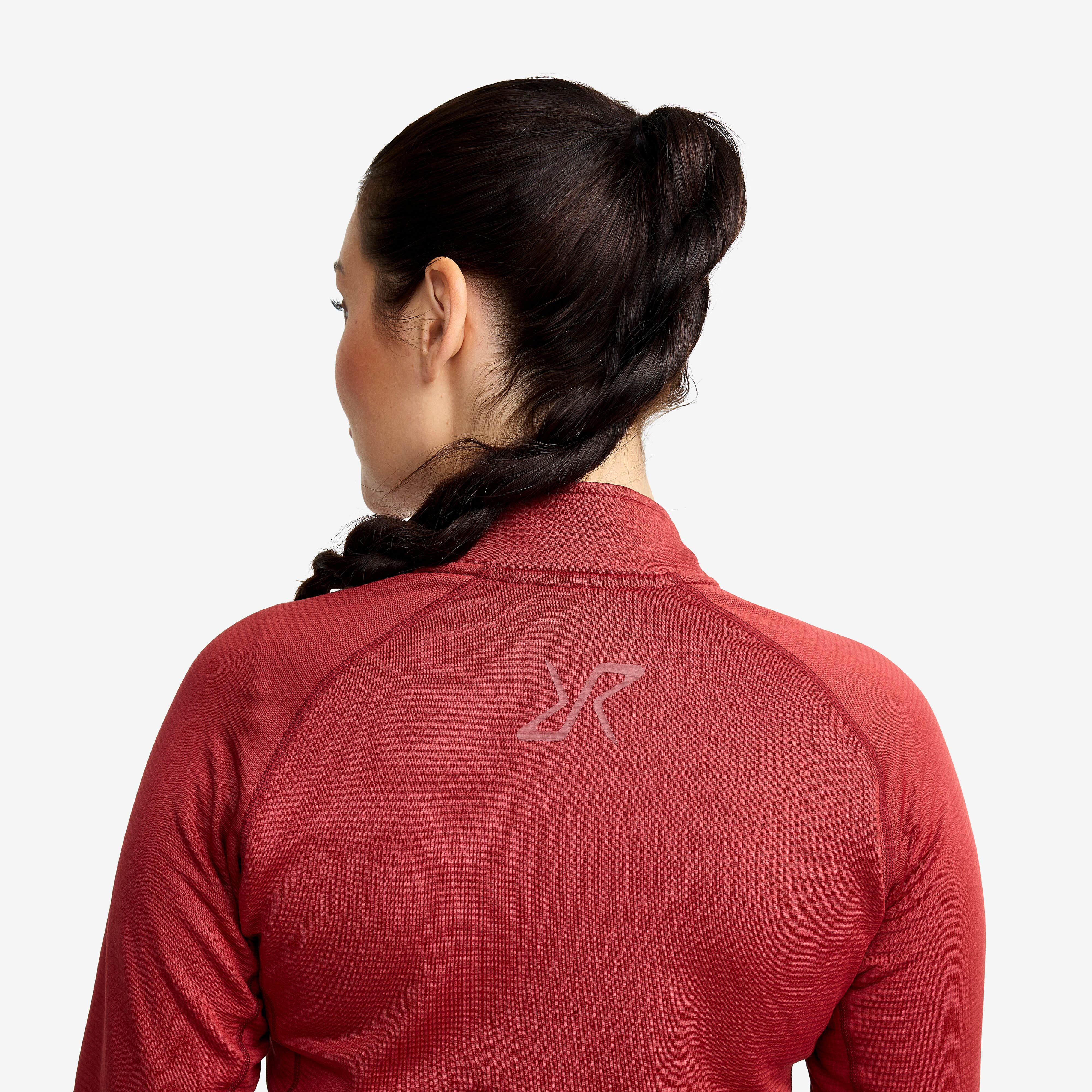 Waffle 1/2 Zip Baselayer Top Femme Garnet