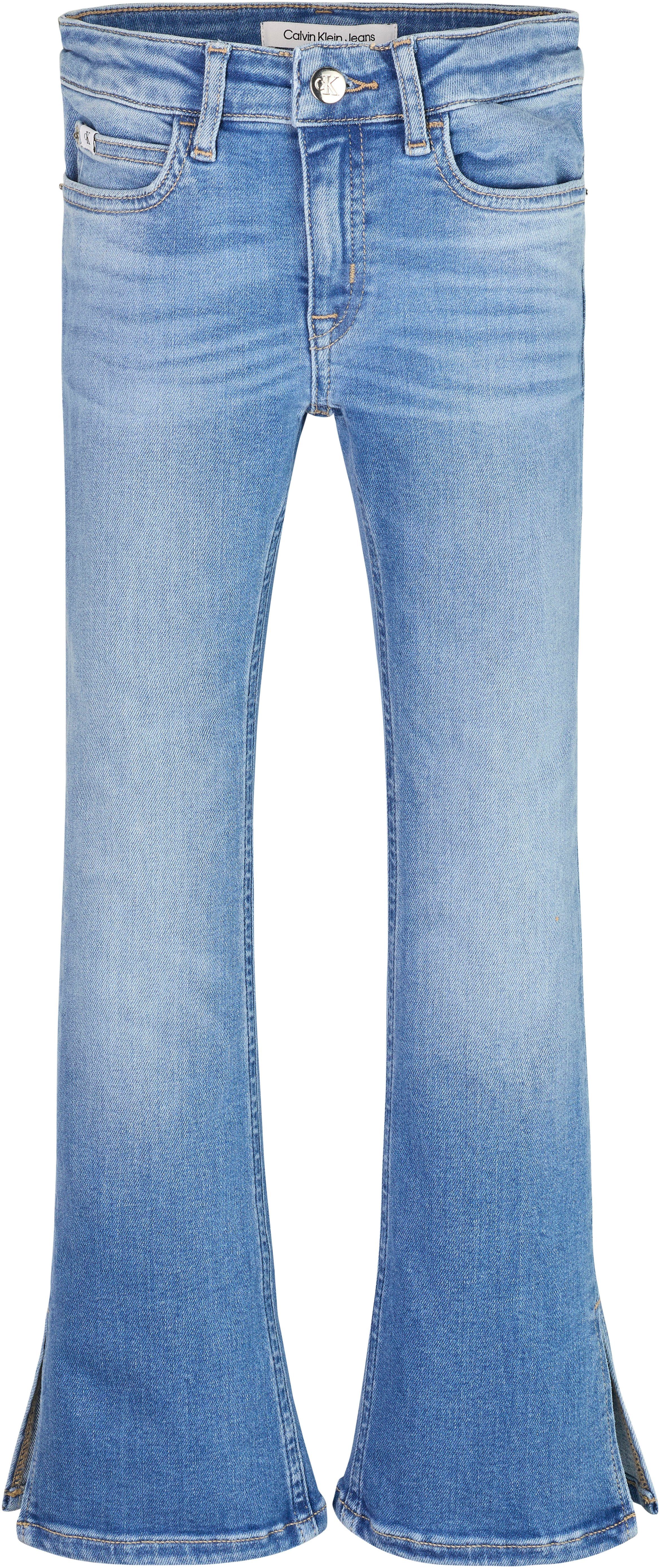 Calvin Klein Jeans Stretch-Jeans FLARE MR SPLIT VISUAL MID BLUE