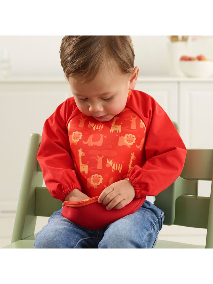 Bibetta Lätzchen mit Raglanärmeln Neopren-Lätzchen Safari günstig kaufen onesize