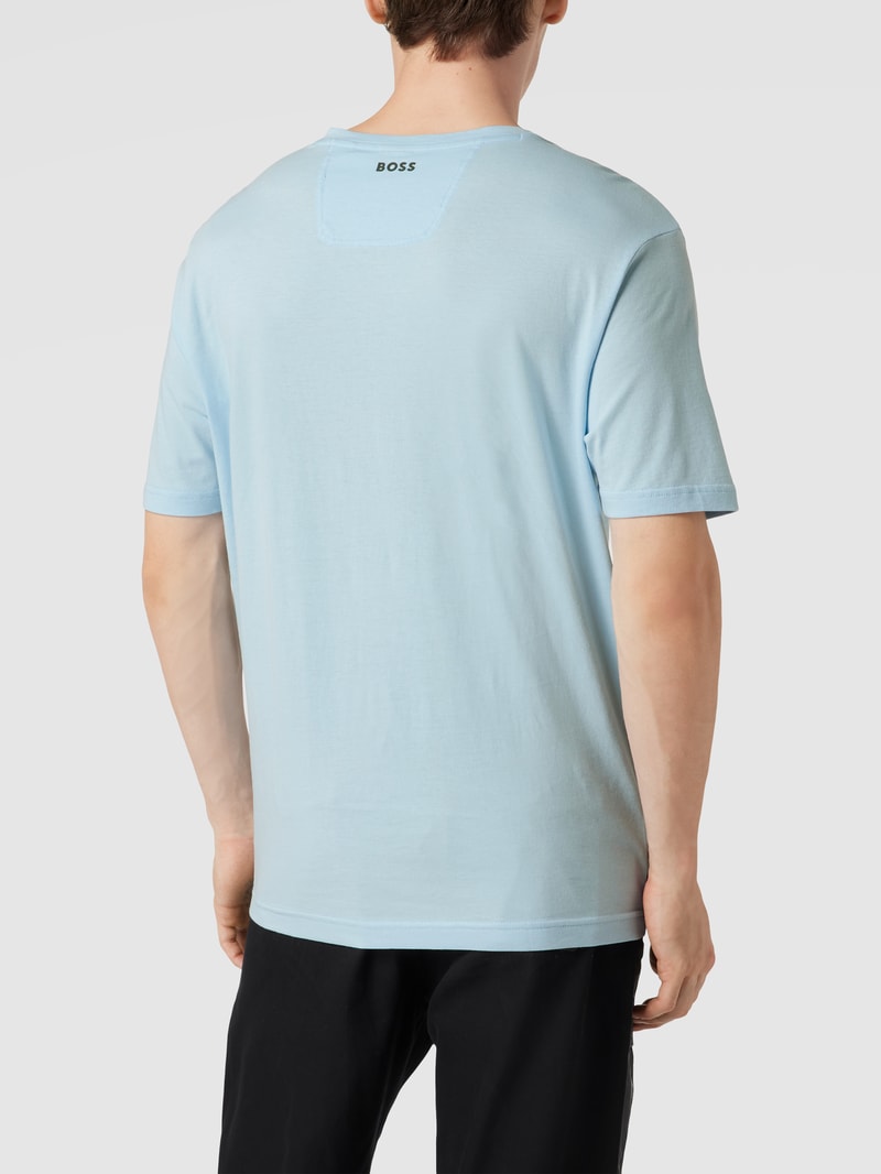 T-Shirt mit Logo-Print in hellblau