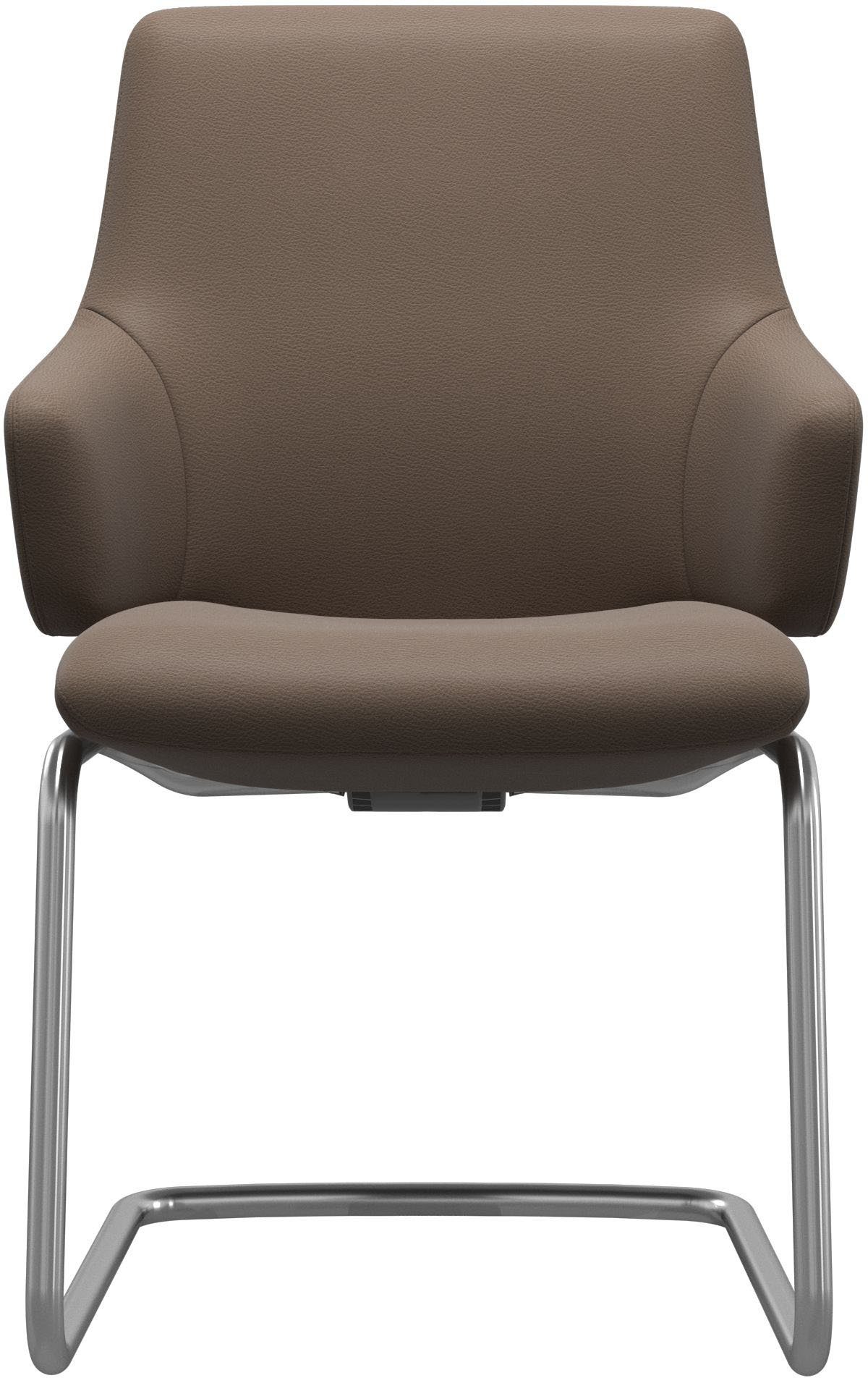 Stressless® Polsterstuhl Laurel, Low Back mit Armlehne, Größe L, mit Beinen aus Stahl in Schwarz matt