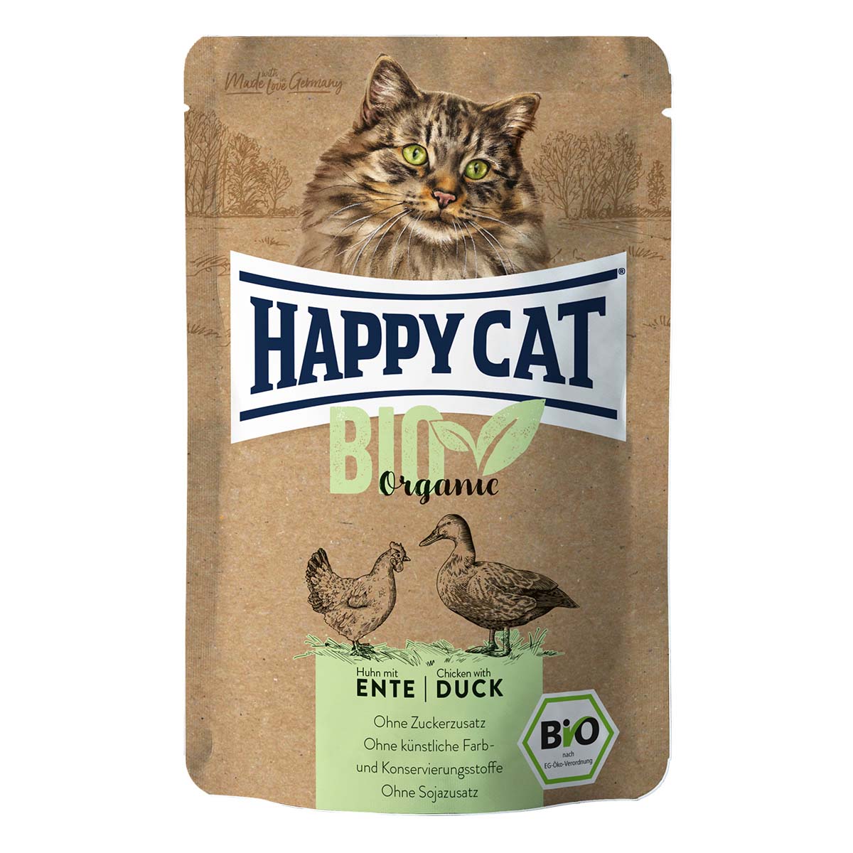Happy Cat Bio Pouch Huhn & Ente günstig kaufen bei ZooRoyal