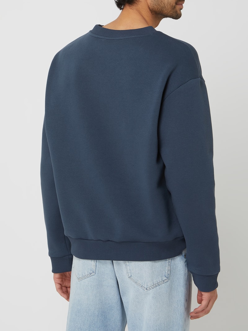 Sweatshirt aus Baumwollmischung in dunkelblau
