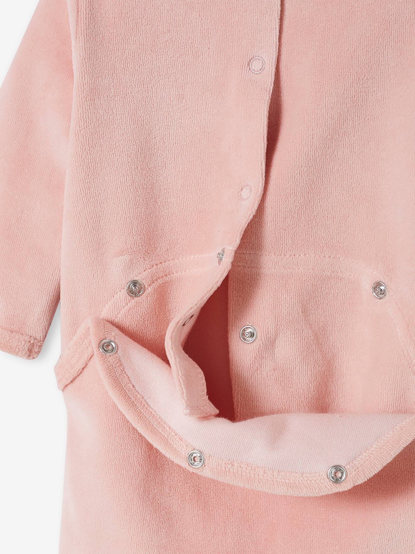 Lot de 2 dors-bien bébé fille en velours lot rose blush