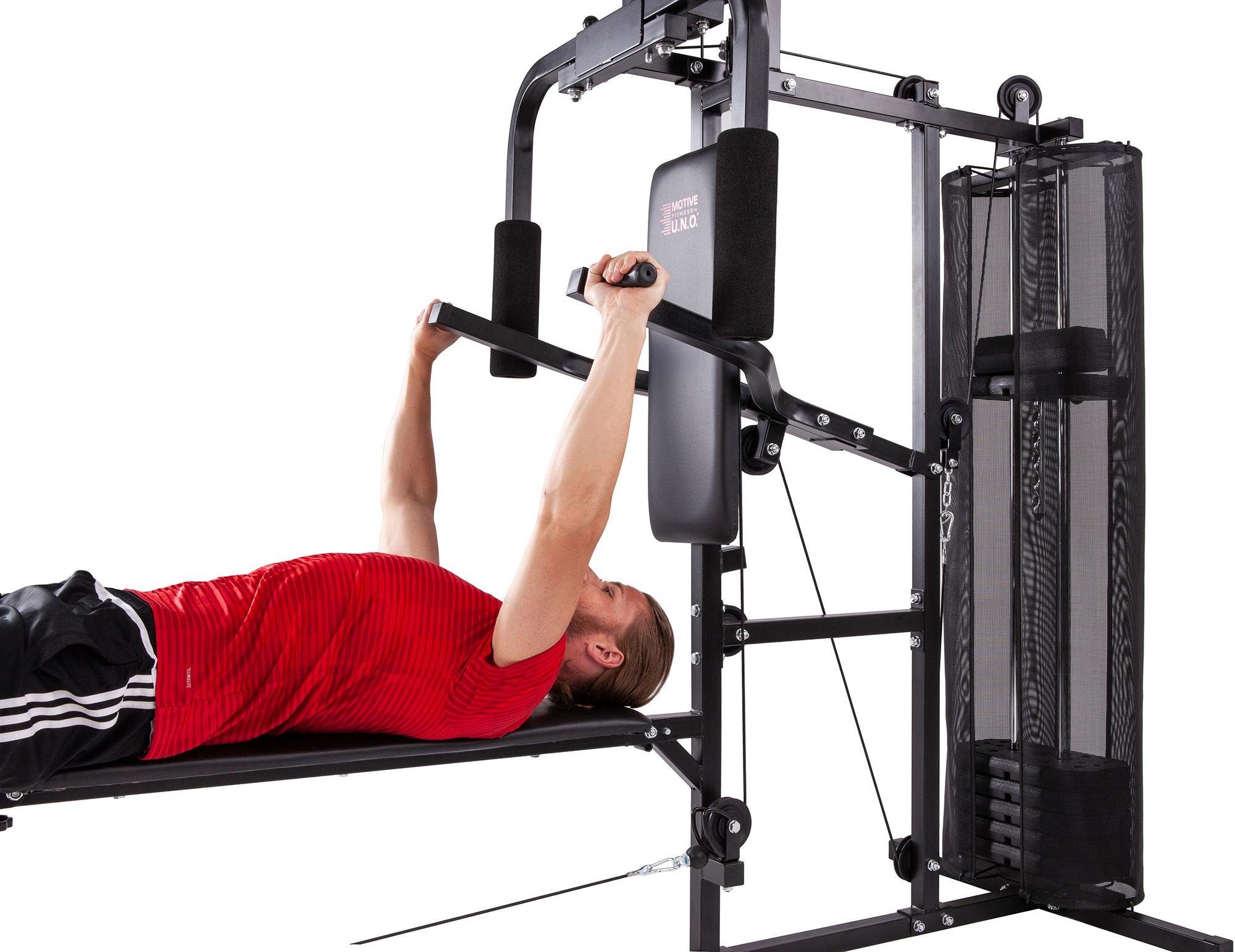 MOTIVE FITNESS by U.N.O. Kraftstation Multi-Gym Hercules, 7 Gewichtsblöcke