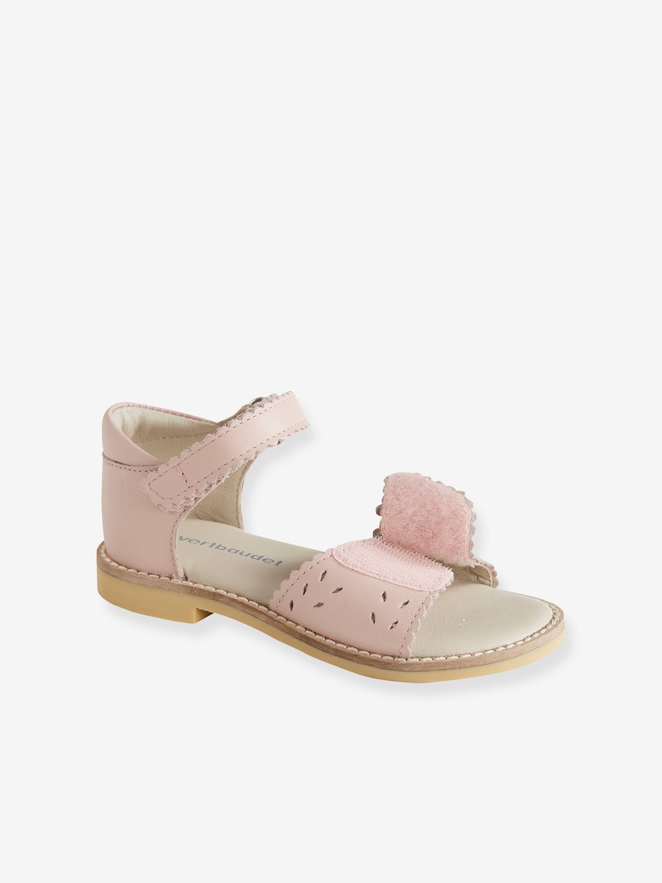 Sandales en cuir fille collection maternelle bleu clair