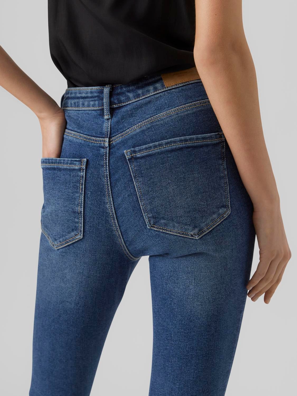 VMSOPHIA Hohe Taille Slim Fit Jeans