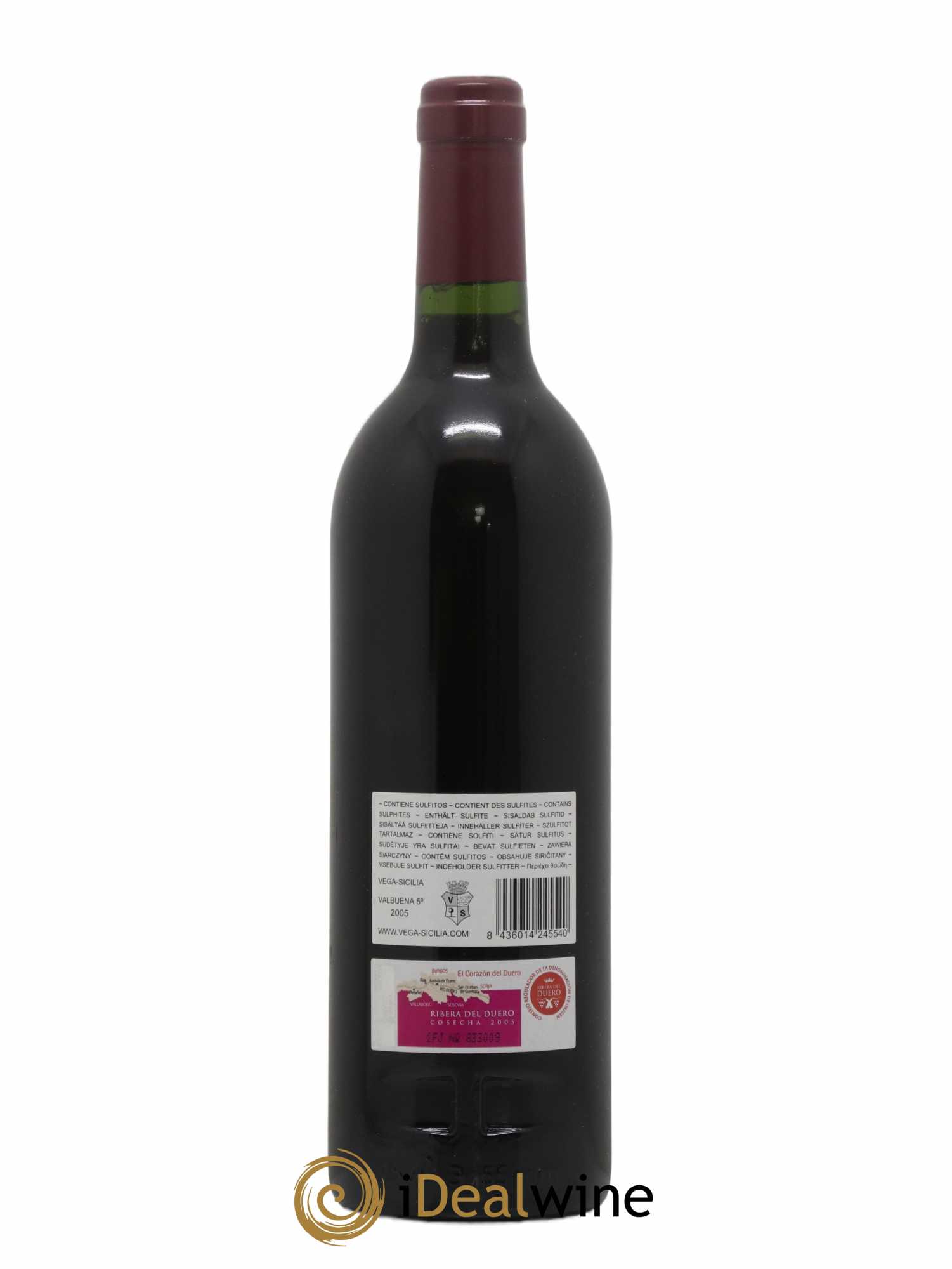 Ribera Del Duero DO Vega Sicilia Valbuena 5 ano Famille Alvarez  2005 - Lot de 1 Bouteille