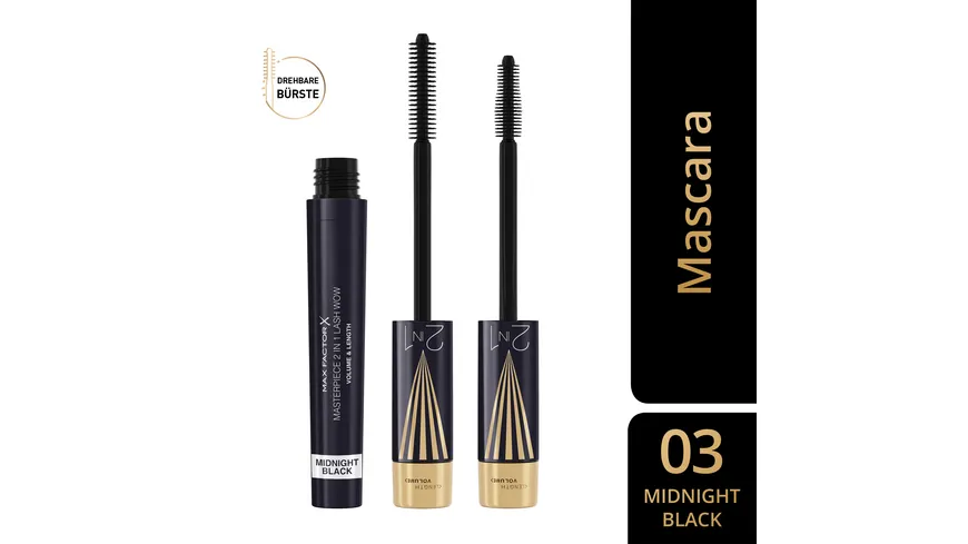 MAX FACTOR Masterpiece 2in1 Lash Wow Mascara 7 ml 03 - Midnight Black