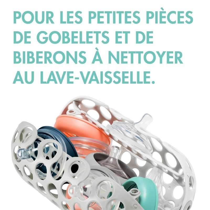 Panier lave-vaisselle Clutch gris pour accessoires de biberons Boon