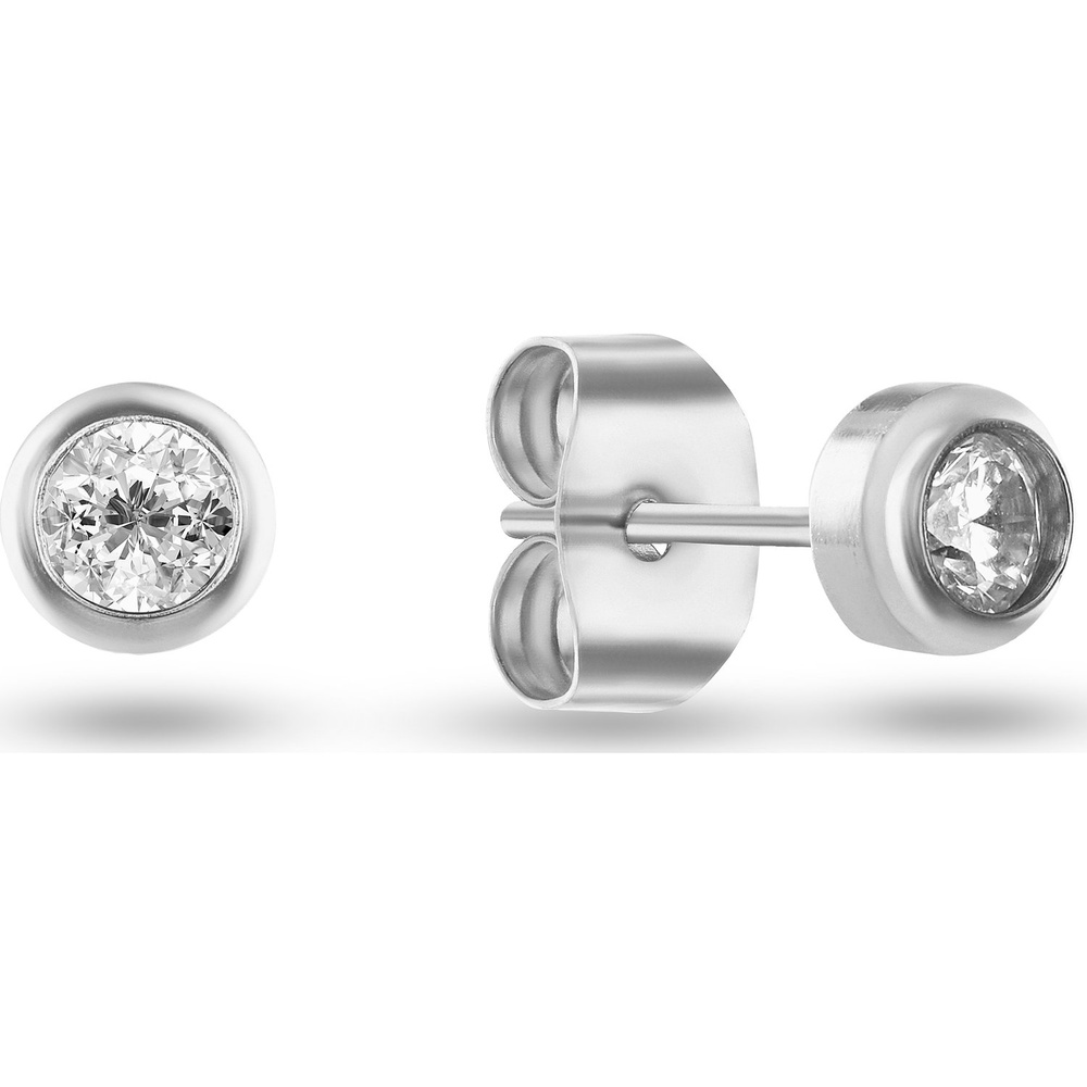 FAVS Boucles d'oreilles à fermoir à poussette Acier inoxydable Boucles d'oreilles
