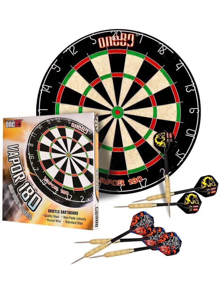 COFI 1453 Dartscheibe mit Pfeilen aus Sisal in Mehrfarbig günstig kaufen onesize