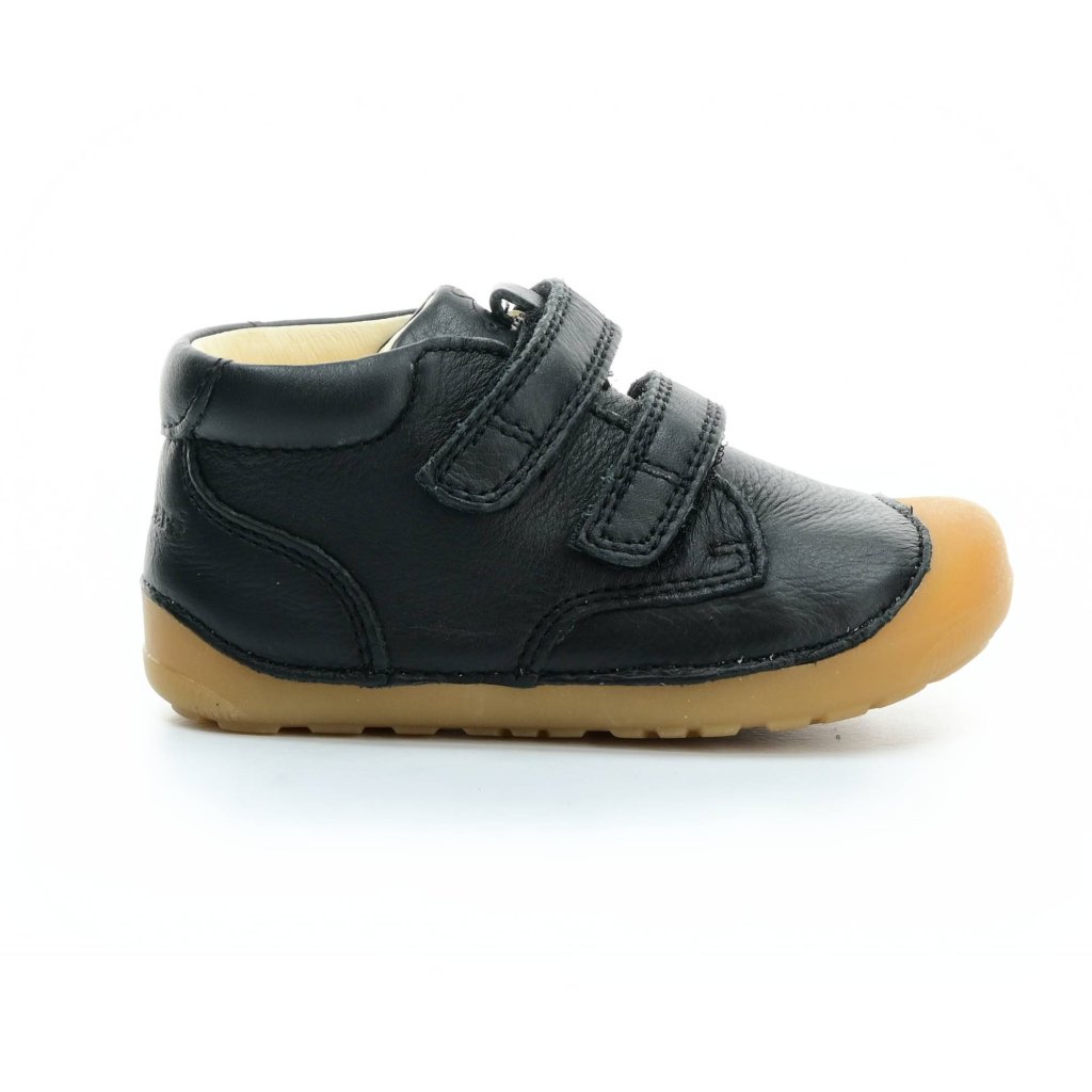 Bundgaard Petit Velcro Black / GUM schwarze Mid Cut Barfußschuhe