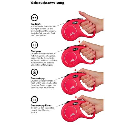 flexi New Classic Gurt-Leine S schwarz, 5 m