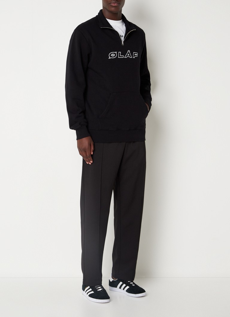 OLAF Italic sweater with half zip and logo