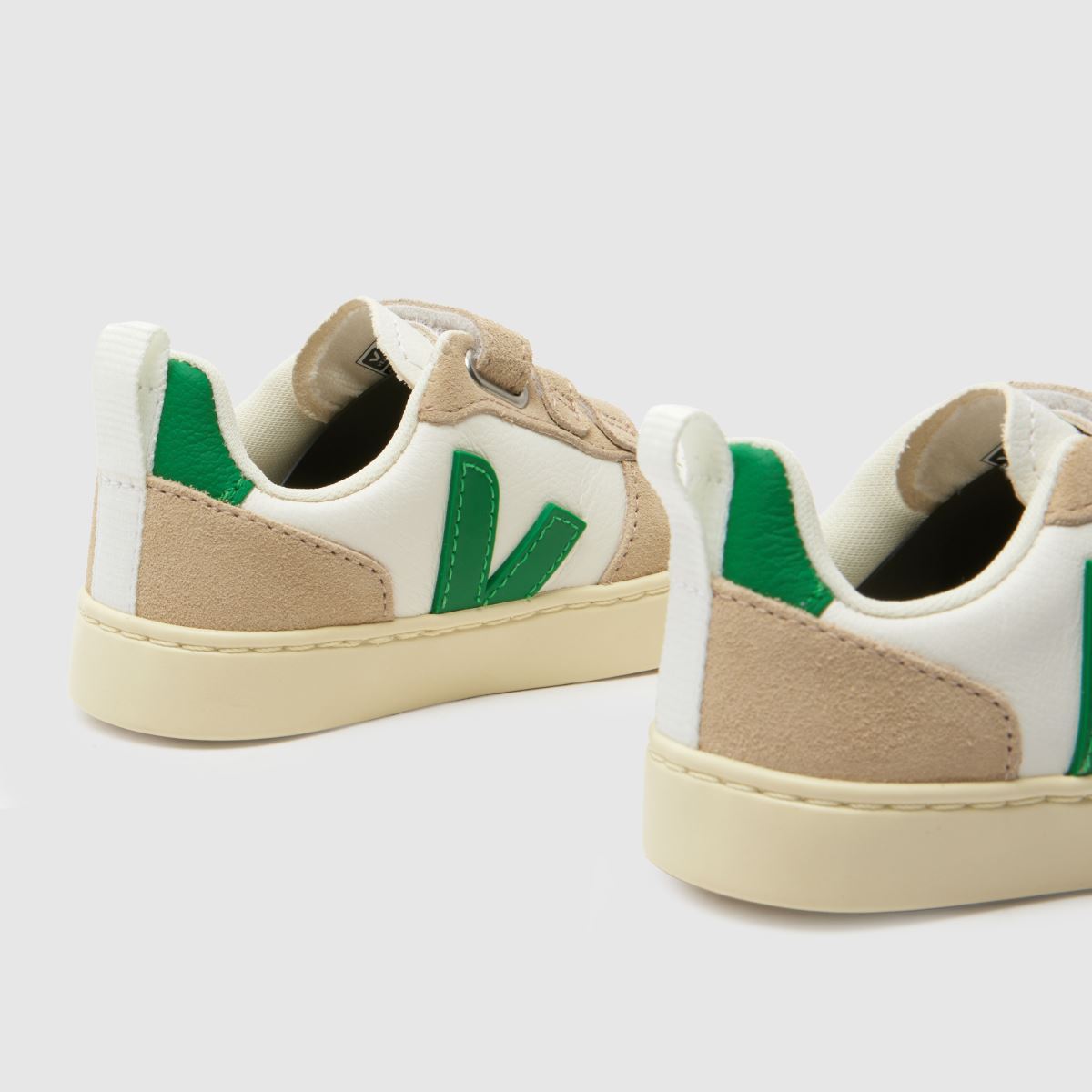 VEJA vita & beige v-10 pojkar småbarnsskor
