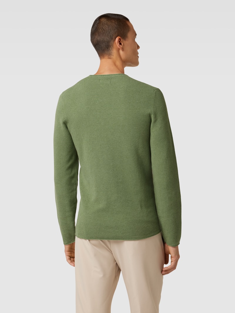 Strickpullover mit Rundhalsausschnitt in mint meliert