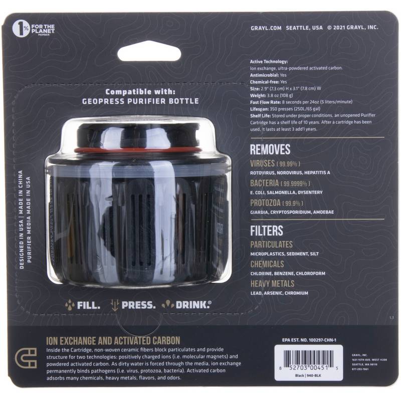 Grayl Geopress Purifier Cartridge Wasserfilter