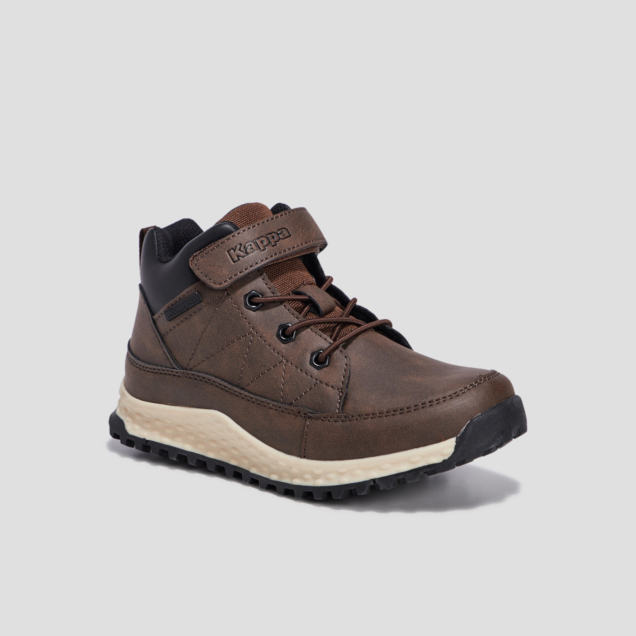 Baskets montantes Kappa Andem marron foncé garçon | La Halle