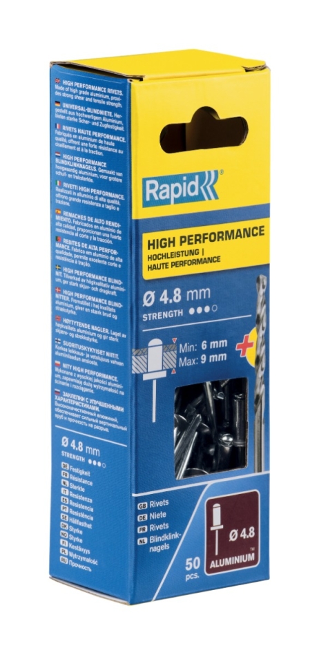 Rapid 5000388 Visokoučinkoviti slijepi klinovi Ø 4,8 x 12 mm 50 komada