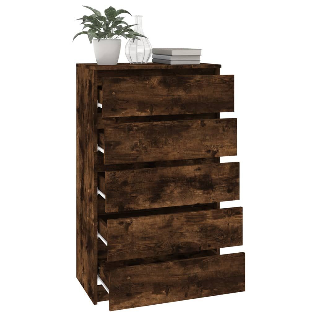 vidaXL Kommode Schubladenschrank Räuchereiche 60x36x103 cm Holzwerkstoff (1 St)
