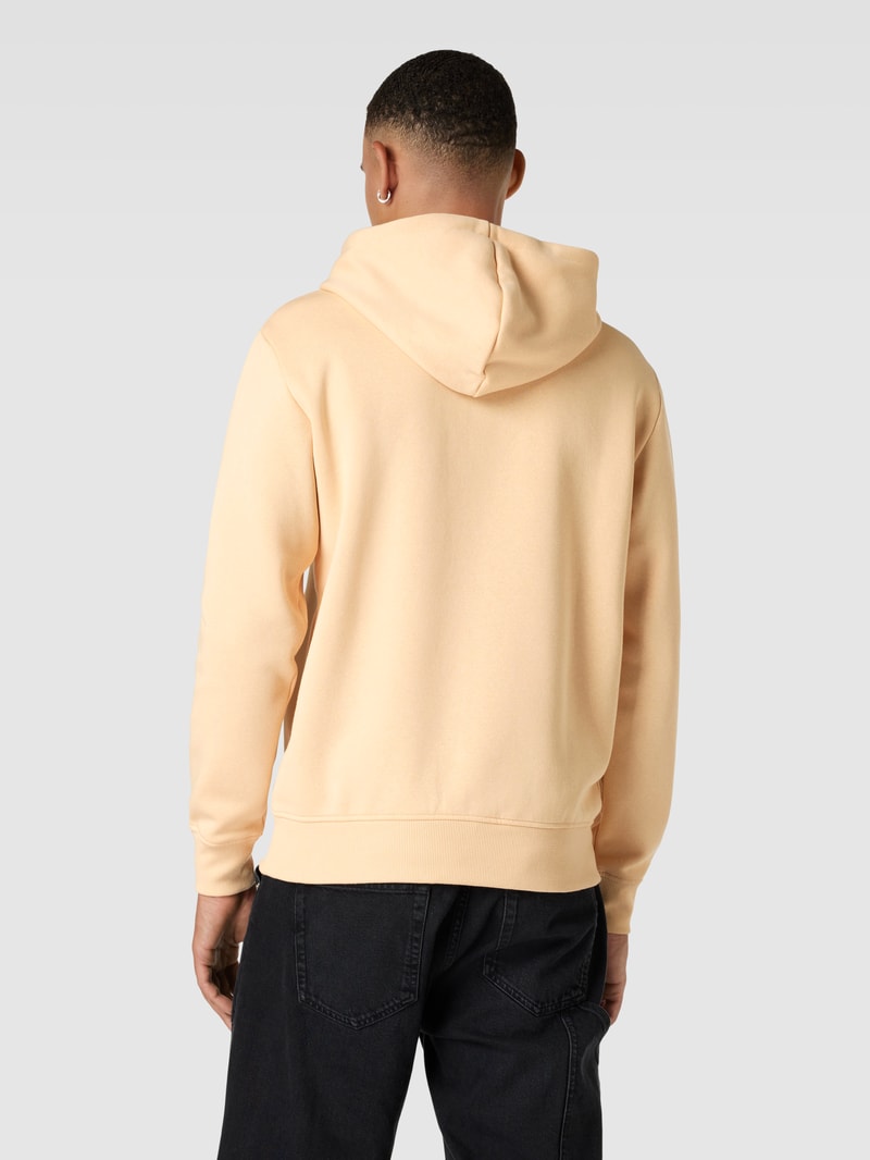 Hoodie mit Label-Print in beige