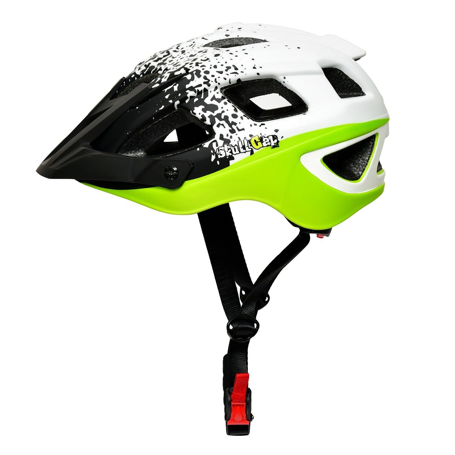 Skullcap Fahrradhelm White-Black-Green, M
