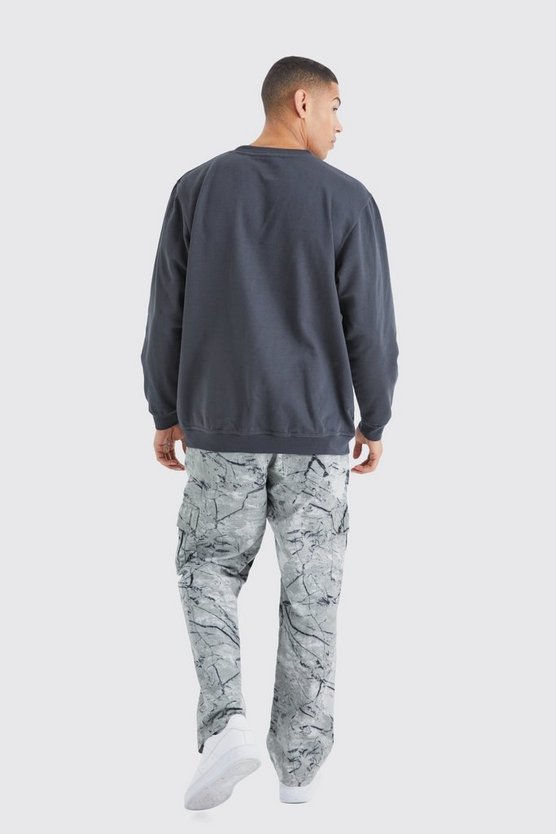 Kastiges Oversize Sweatshirt mit Print