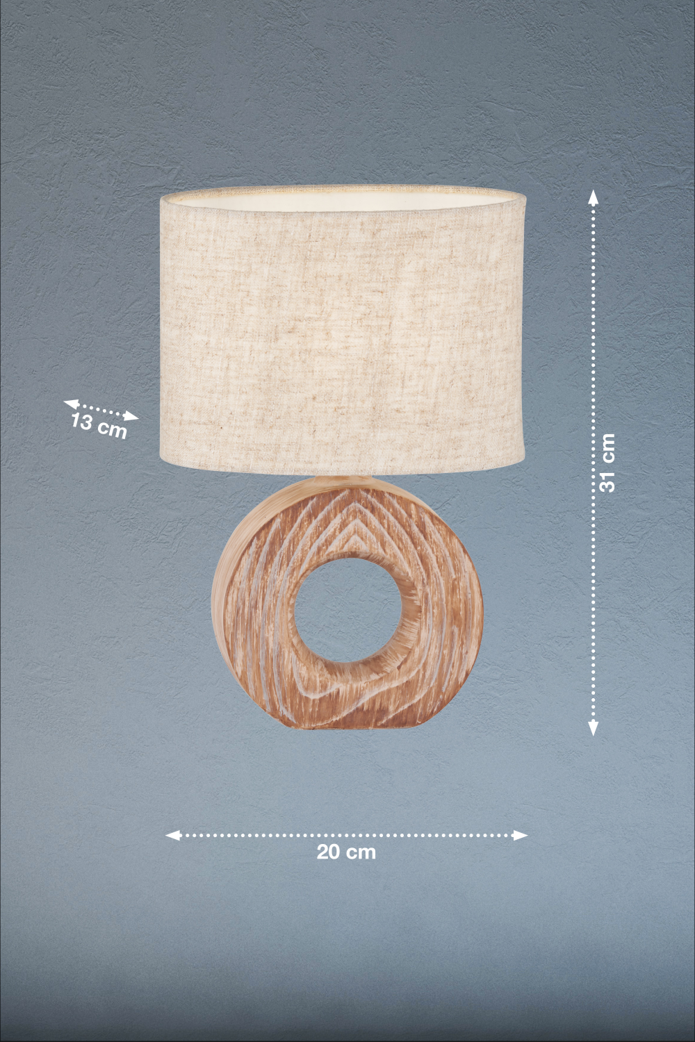 Tischleuchte Hanke holzfarben