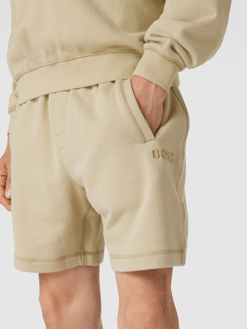 Sweatshorts mit elastischem Bund in schilf